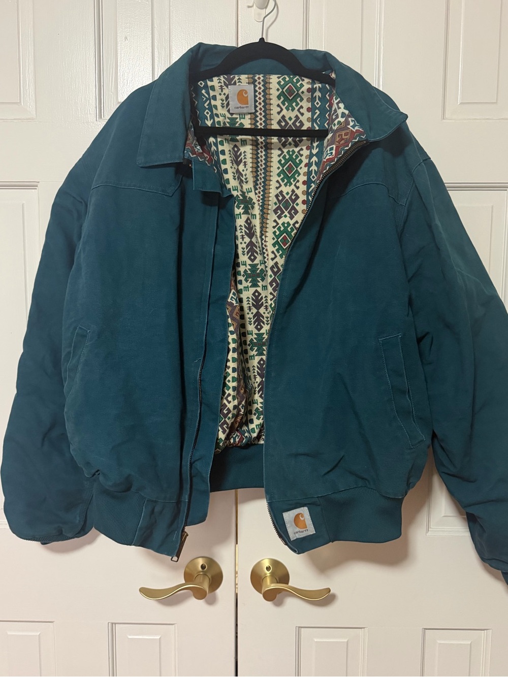 Men’s Vintage Teal Carhartt Santa Fe jacket
